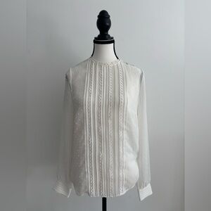 Reiss Ivory Textured Blouse